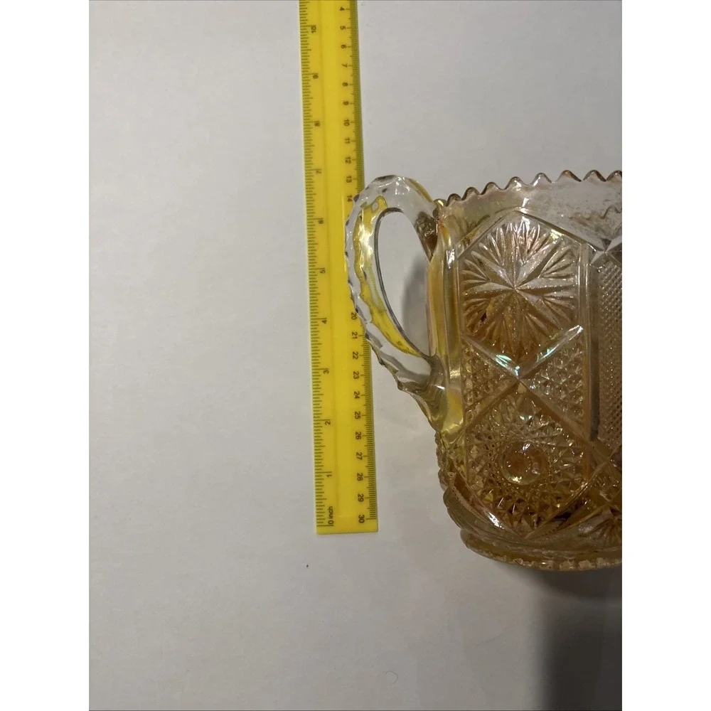 Imperial Glass Co Star/File Pattern Sawtooth Rim 5.5